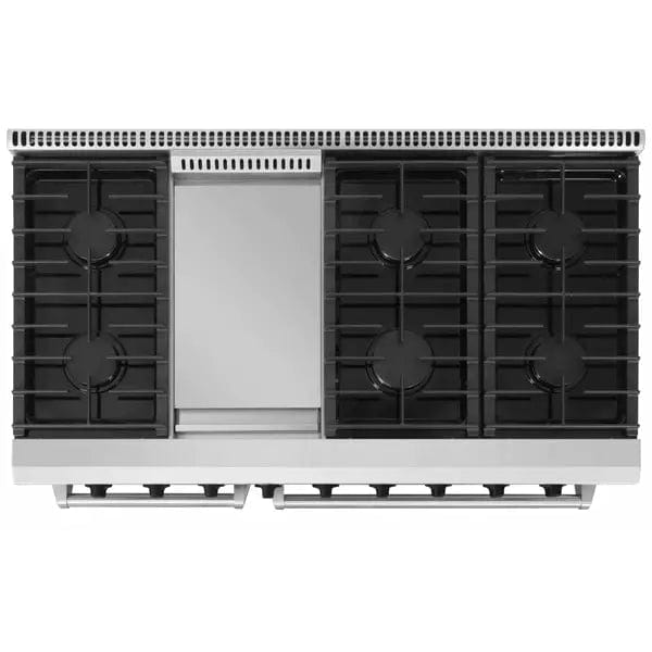 Thor Kitchen Package - 48 in. Propane Gas Range, Dishwasher, Refrigerator with Water and Ice Dispenser I Luxury Appliances Direct