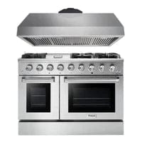 Thor Kitchen Professional 48 in. Propane Gas Range and Range Hood Package I Luxury Appliances Direct