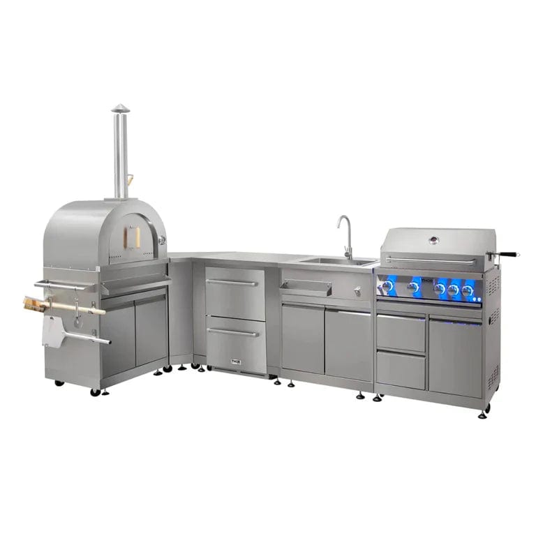 Thor Outdoor Kitchen Package with Propane Gas Grill and Freezer, AP-Outdoor-LP-F-7 I Luxury Appliances Direct