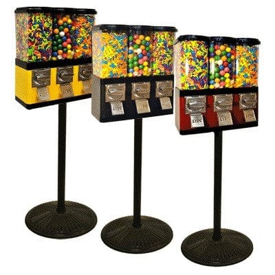 Triple Pod Candy Gumball Machine with Retro Stand I Luxury Appliances Direct