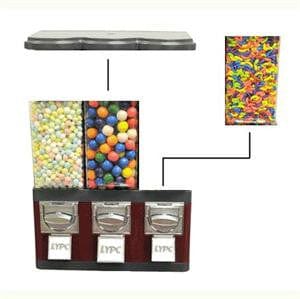 Triple Pod Candy Gumball Machine with Retro Stand I Luxury Appliances Direct