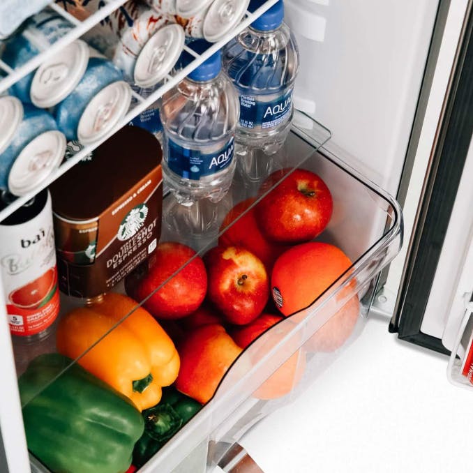 True Flame 21" 4.2C Compact Fridge Opening TF-RFR-21S I Luxury Appliances Direct