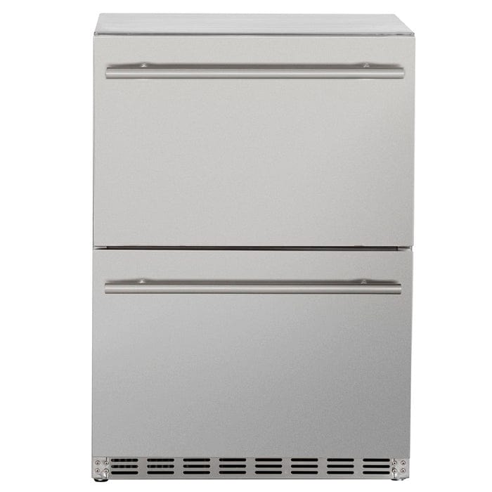 True Flame 24" 5.3C Deluxe Two-Drawer Outdoor Rated Fridge TF-RFR-24DR2 I Luxury Appliances Direct