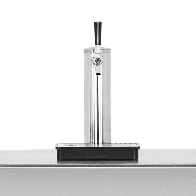 True Flame 24" 6.6C Deluxe Outdoor Rated Single Tap Kegerator TF-RFR-24DK1 I Luxury Appliances Direct