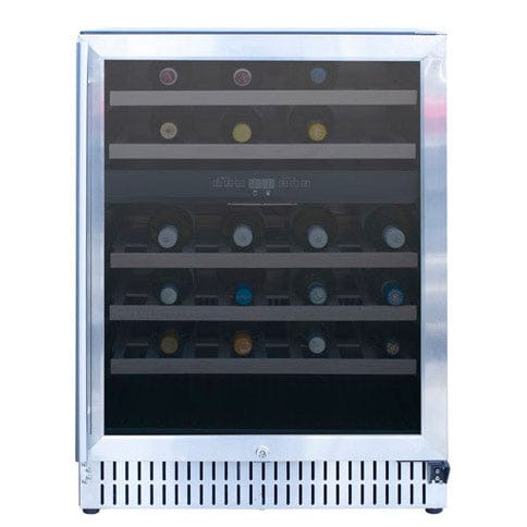 True Flame 24" Outdoor Rated Dual Zone Wine Cooler TF-RFR-24WD I Luxury Appliances Direct