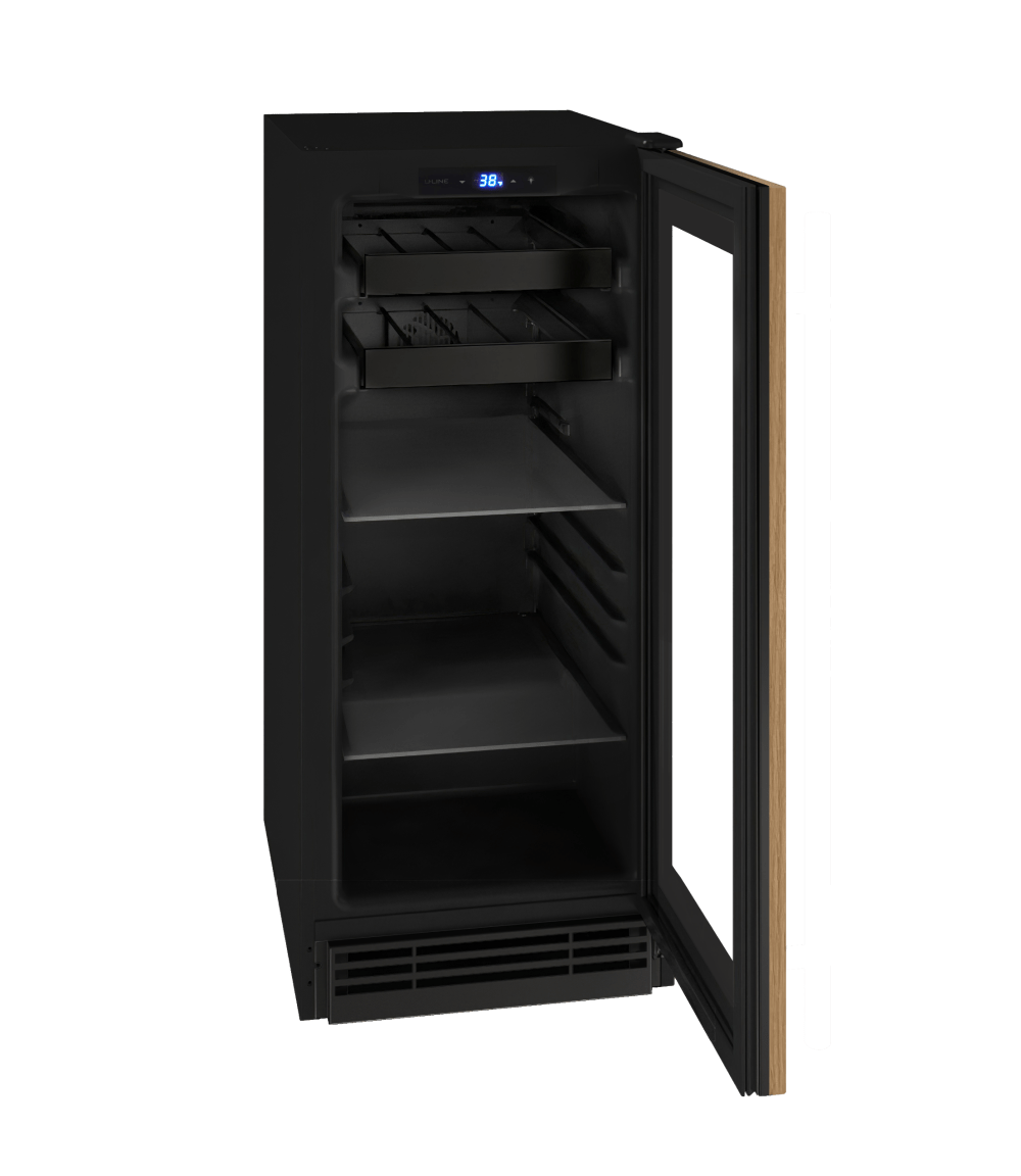 U-Line 15" Built-In Glass Door Beverage Fridge UHBV115-IG01A I Luxury Appliances Direct