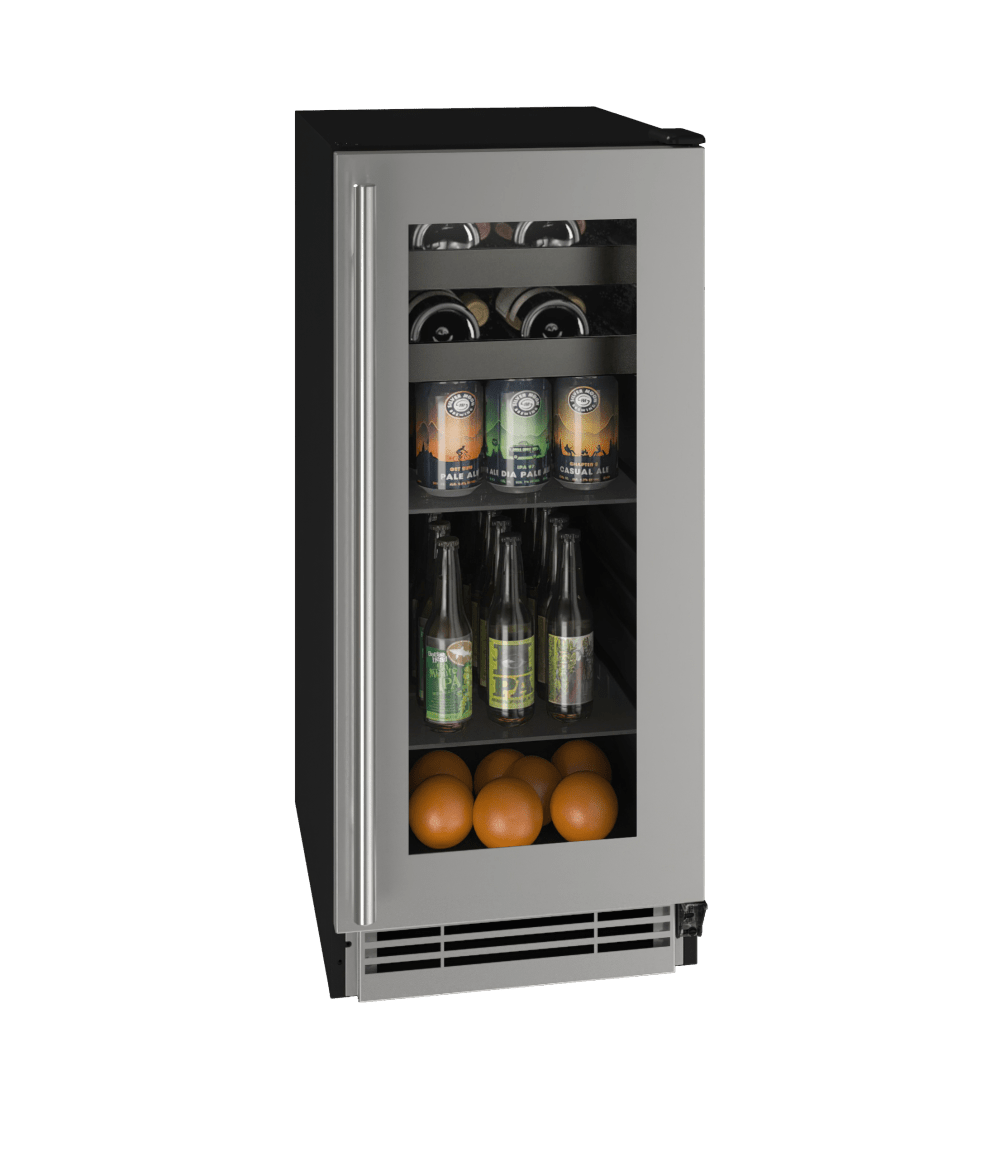 U-Line 15" Built-In Stainless Steel Beverage Fridge UHBV115-SG01A I Luxury Appliances Direct