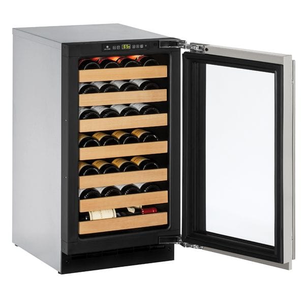 U-Line 2218WC 18" Wine Refrigerator Reversible Hinge Integrated/Stainless Frame I Luxury Appliances Direct
