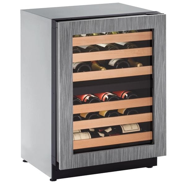 U-Line 2224ZWC 24" Dual-Zone Wine Refrigerator Reversible Hinge I Luxury Appliances Direct