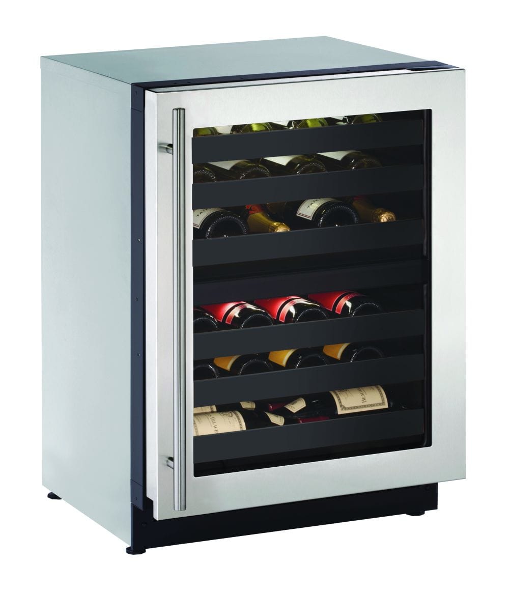 U-Line 2224ZWC 24" Dual-Zone Wine Refrigerator Reversible Hinge I Luxury Appliances Direct