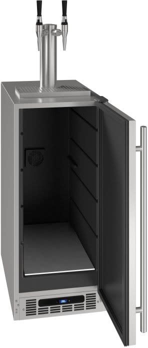 U-Line HDE215 15" Nitro Infused Cold Coffee Dispenser Reversible Hinge Stainless Solid I Luxury Appliances Direct