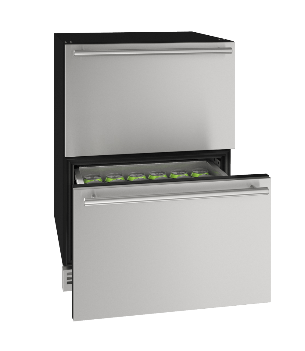 U-Line HDR124 24" Refrigerator Drawers Integrated/Stainless Solid 115v I Luxury Appliances Direct