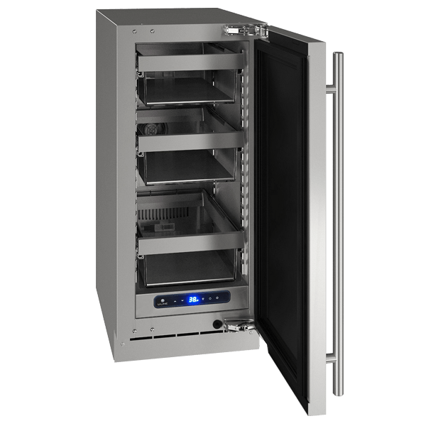 U-Line HRE515 15" Refrigerator Reversible Hinge Integrated/Stainless I Luxury Appliances Direct