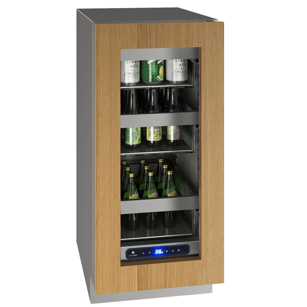 U-Line HRE515 15" Refrigerator Reversible Hinge Integrated/Stainless I Luxury Appliances Direct