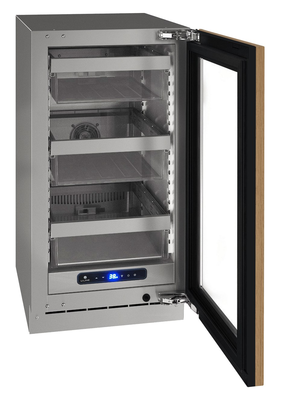 U-Line HRE518 18" Refrigerator Reversible Hinge Integrated/Stainless I Luxury Appliances Direct