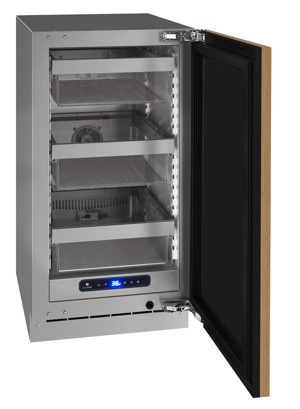 U-Line HRE518 18" Refrigerator Reversible Hinge Integrated/Stainless I Luxury Appliances Direct