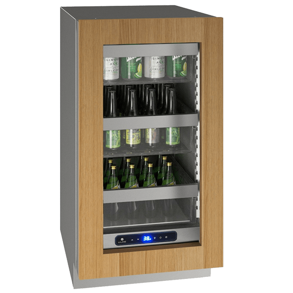U-Line HRE518 18" Refrigerator Reversible Hinge Integrated/Stainless I Luxury Appliances Direct