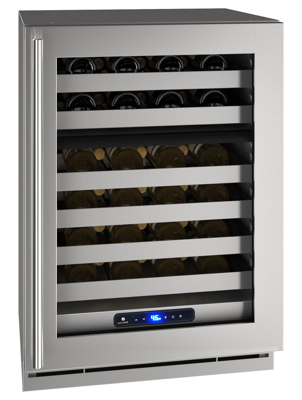 U-Line HWD524 24" Dual-Zone Wine Refrigerator Reversible Hinge I Luxury Appliances Direct