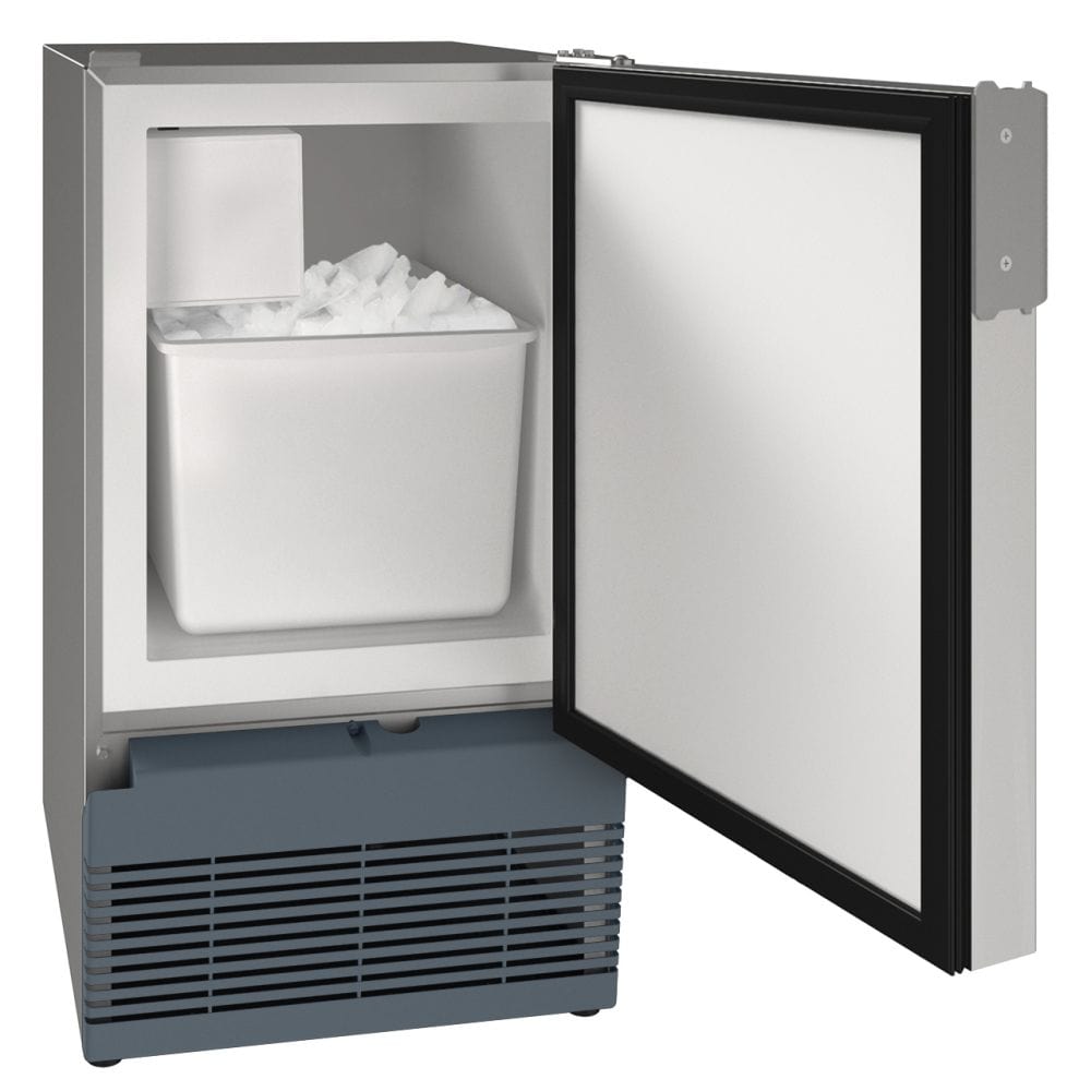 U-Line MCR015 15" Crescent Ice Maker Reversible Hinge Stainless Solid I Luxury Appliances Direct