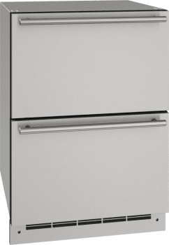 U-Line ODR124 24" Outdoor Refrigerator Drawers Stainless Solid I Luxury Appliances Direct