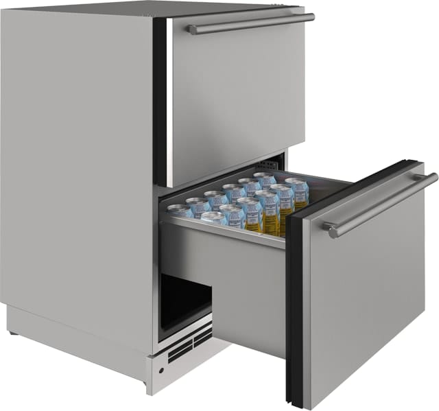 U-Line ODR124 24" Outdoor Refrigerator Drawers Stainless Solid I Luxury Appliances Direct