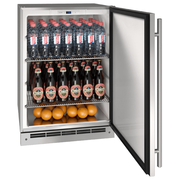 U-Line OKR124 24" Outdoor Keg Refrigerator Reversible Hinge Stainless Solid I Luxury Appliances Direct