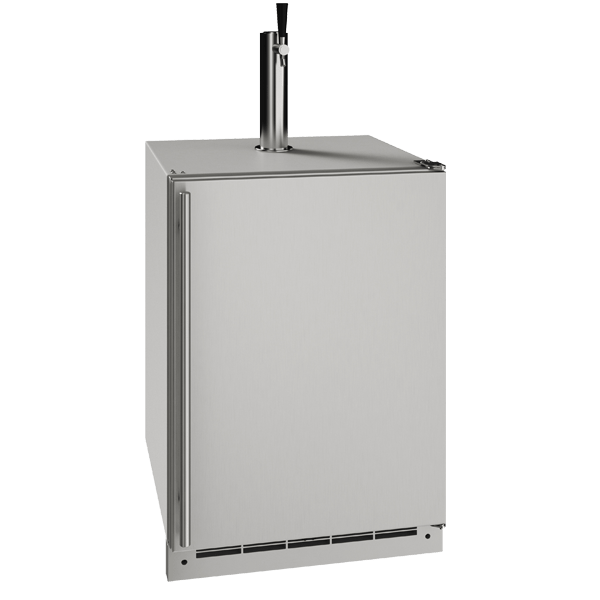 U-Line OKR124 24" Outdoor Keg Refrigerator Reversible Hinge Stainless Solid I Luxury Appliances Direct