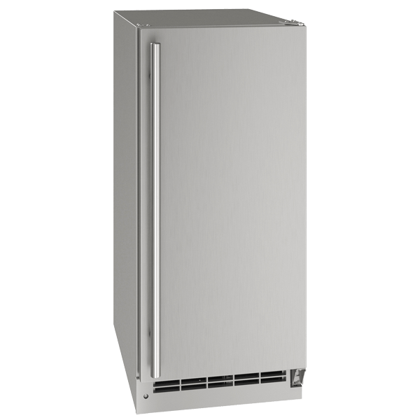 U-Line ONB115 / ONP115 15" Outdoor Nugget Ice Machine Reversible Hinge Stainless Solid I Luxury Appliances Direct