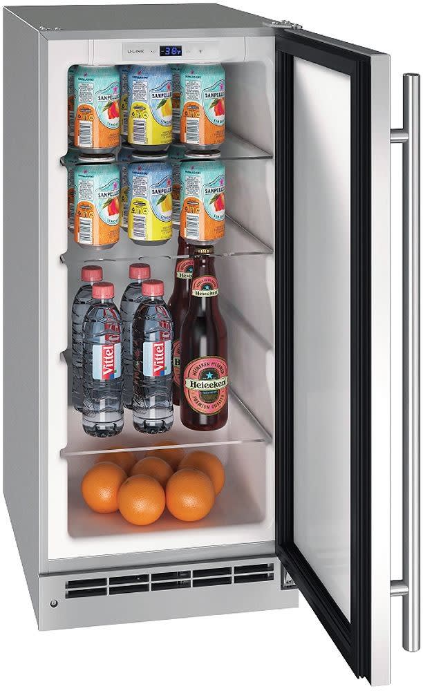 U-Line ORE115 15" Outdoor Refrigerator Reversible Hinge Stainless Solid I Luxury Appliances Direct