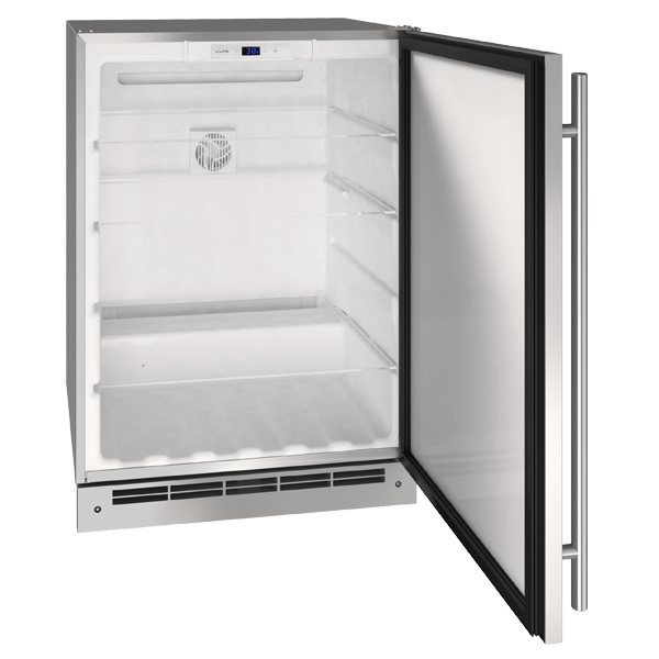 U-Line ORE124 24" Outdoor Refrigerator Reversible Hinge Stainless Solid I Luxury Appliances Direct