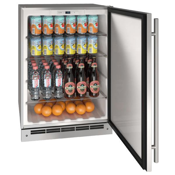 U-Line ORE124 24" Outdoor Refrigerator Reversible Hinge Stainless Solid I Luxury Appliances Direct