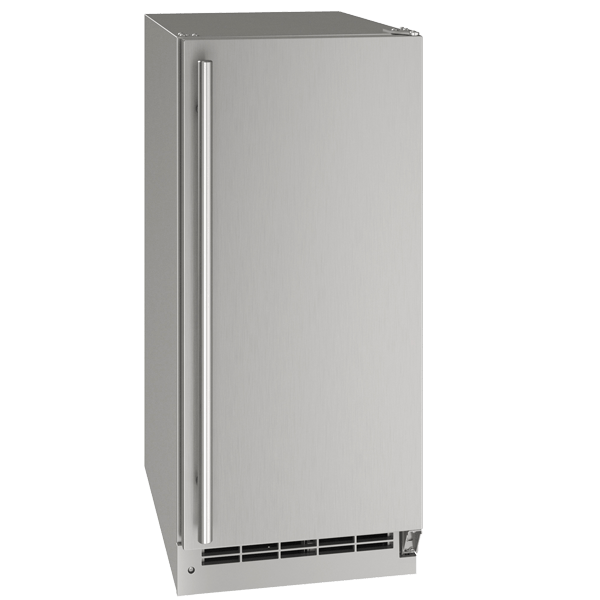 U-Line Outdoor OCL115 / OCP115 15" Clear Ice Machine Reversible Hinge Stainless Solid I Luxury Appliances Direct