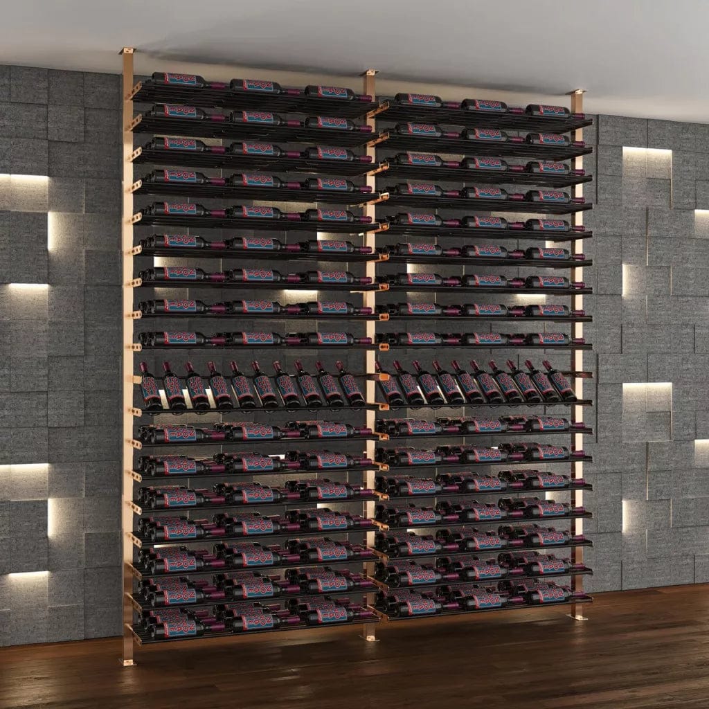 VintageView Evolution 108 Bottles Low Profile Ultra Slim Floor-to-Ceiling Wine Rack LP-FCP-KIT-2C-3-K I Luxury Appliances Direct