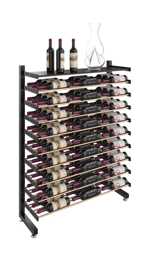 VintageView Evolution 81 Bottles 54 1.5L Freestanding Metal Wine Rack WW-IDR4-H-SH-K I Luxury Appliances Direct