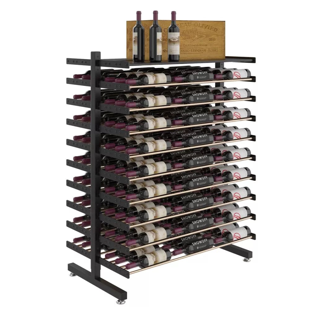 VintageView Evolution Double Sided Island Display Rack Shelf 3C 162 Bottles 108 1.5L Metal Wine Rack WW-IDR4-SH-K I Luxury Appliances Direct