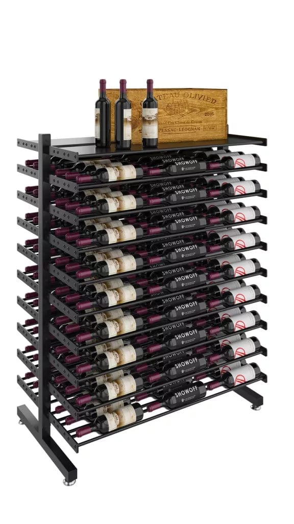 VintageView Evolution Double Sided Island Display Rack Shelf 3C 162 Bottles 108 1.5L Metal Wine Rack WW-IDR4-SH-K I Luxury Appliances Direct