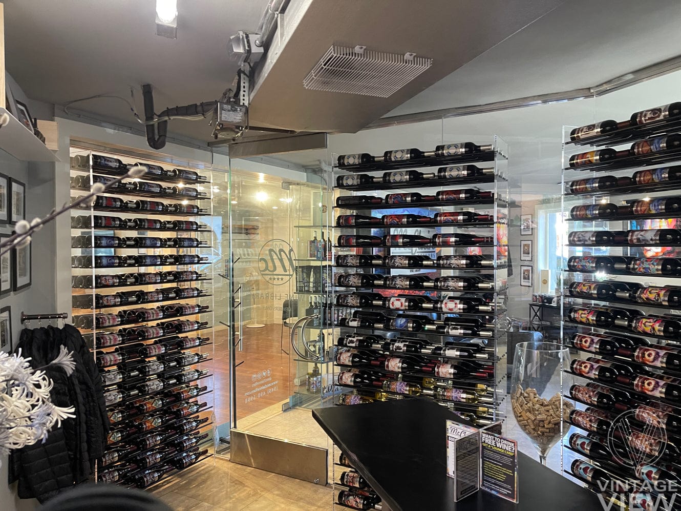VintageView Evolution Freestanding Metal and Acrylic Wine Rack Tower 92 3C 648 Bottles/3 Extensions WT-92-B3X I Luxury Appliances Direct