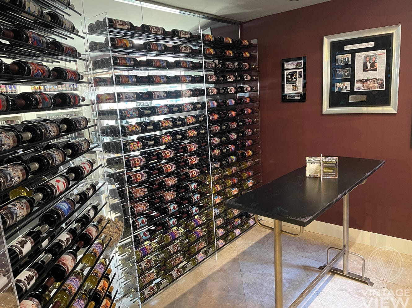 VintageView Evolution Freestanding Metal and Acrylic Wine Rack Tower 92 3C 648 Bottles/3 Extensions WT-92-B3X I Luxury Appliances Direct