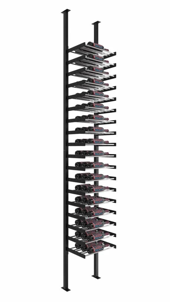 VintageView Evolution Single Sided 54 Bottles/Triple Depth Wine Wall Post Kit WW-FCP-KIT-3C-1-K I Luxury Appliances Direct