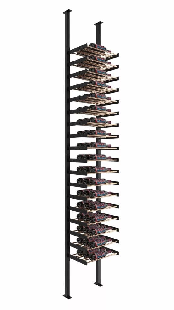 VintageView Evolution Single Sided 54 Bottles/Triple Depth Wine Wall Post Kit WW-FCP-KIT-3C-1-K I Luxury Appliances Direct