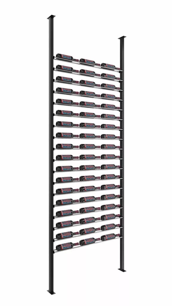 VintageView Single Depth Evolution Low Profile Ultra Slim Floor-to-Ceiling Wine Rack 10 3C 54 bottles LP-FCP-KIT-1-K I Luxury Appliances Direct
