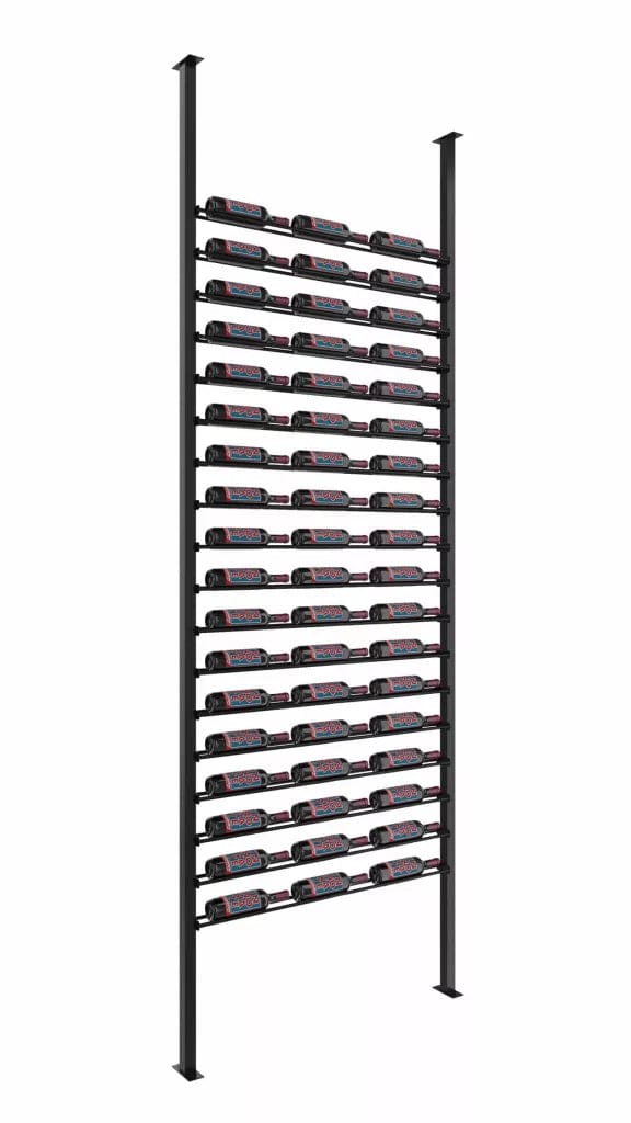 VintageView Single Depth Evolution Low Profile Ultra Slim Floor-to-Ceiling Wine Rack 10 3C 54 bottles LP-FCP-KIT-1-K I Luxury Appliances Direct