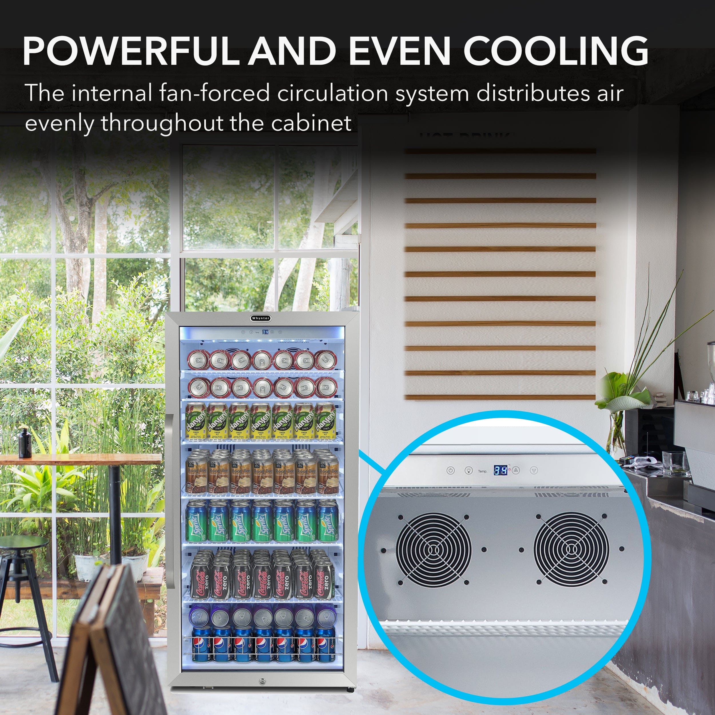 Whynter 10.6 Cubic Feet Freestanding Commercial Beverage Fridge CBM-1060XLW I Luxury Appliances Direct