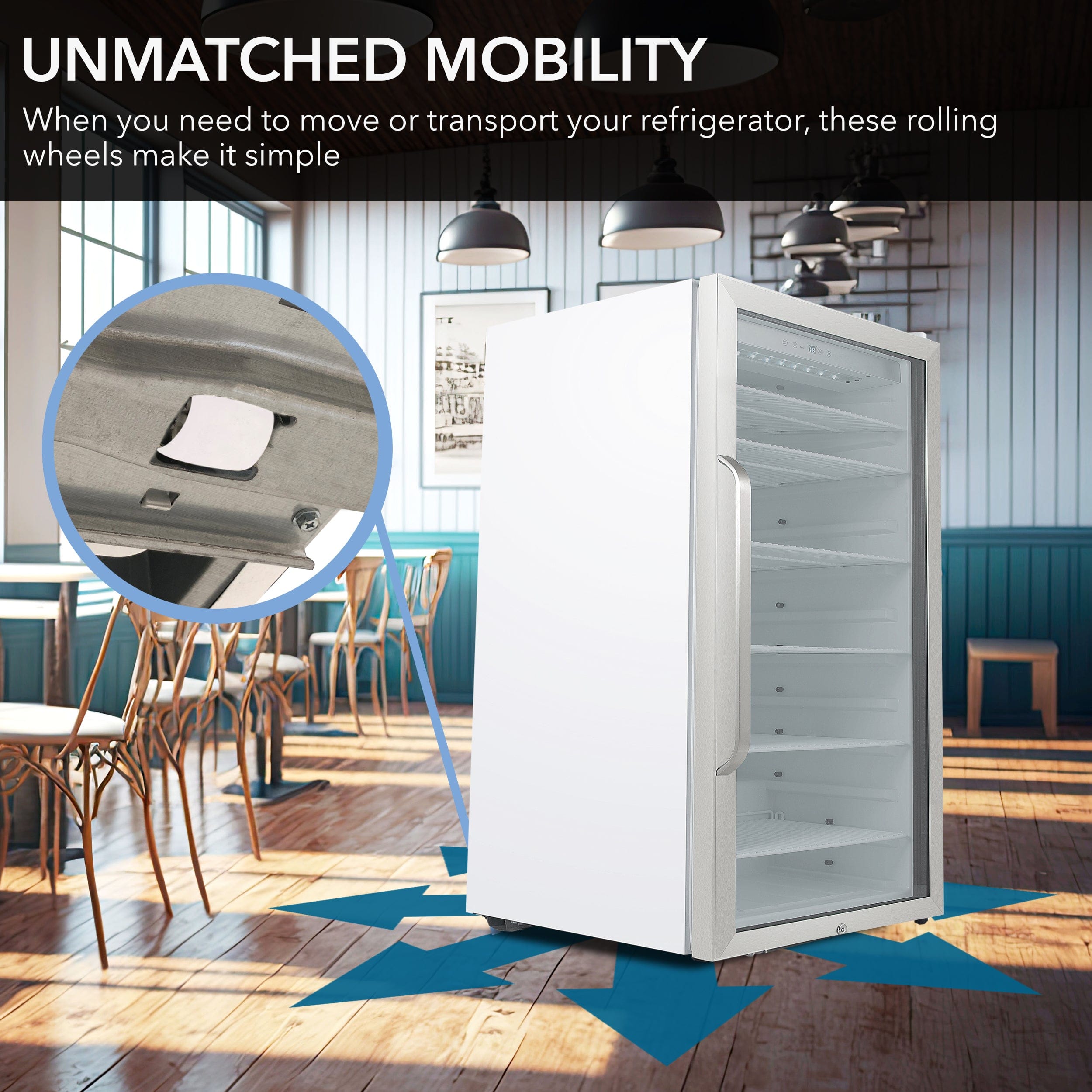 Whynter 10.6 Cubic Feet Freestanding Commercial Beverage Fridge CBM-1060XLW I Luxury Appliances Direct