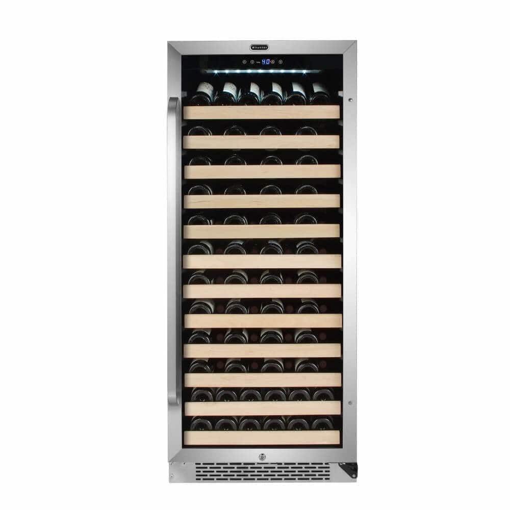 Whynter 100 Bottle Built-in Stainless Steel Compressor with Display Rack Wine Fridge BWR-1002SD I Luxury Appliances Direct