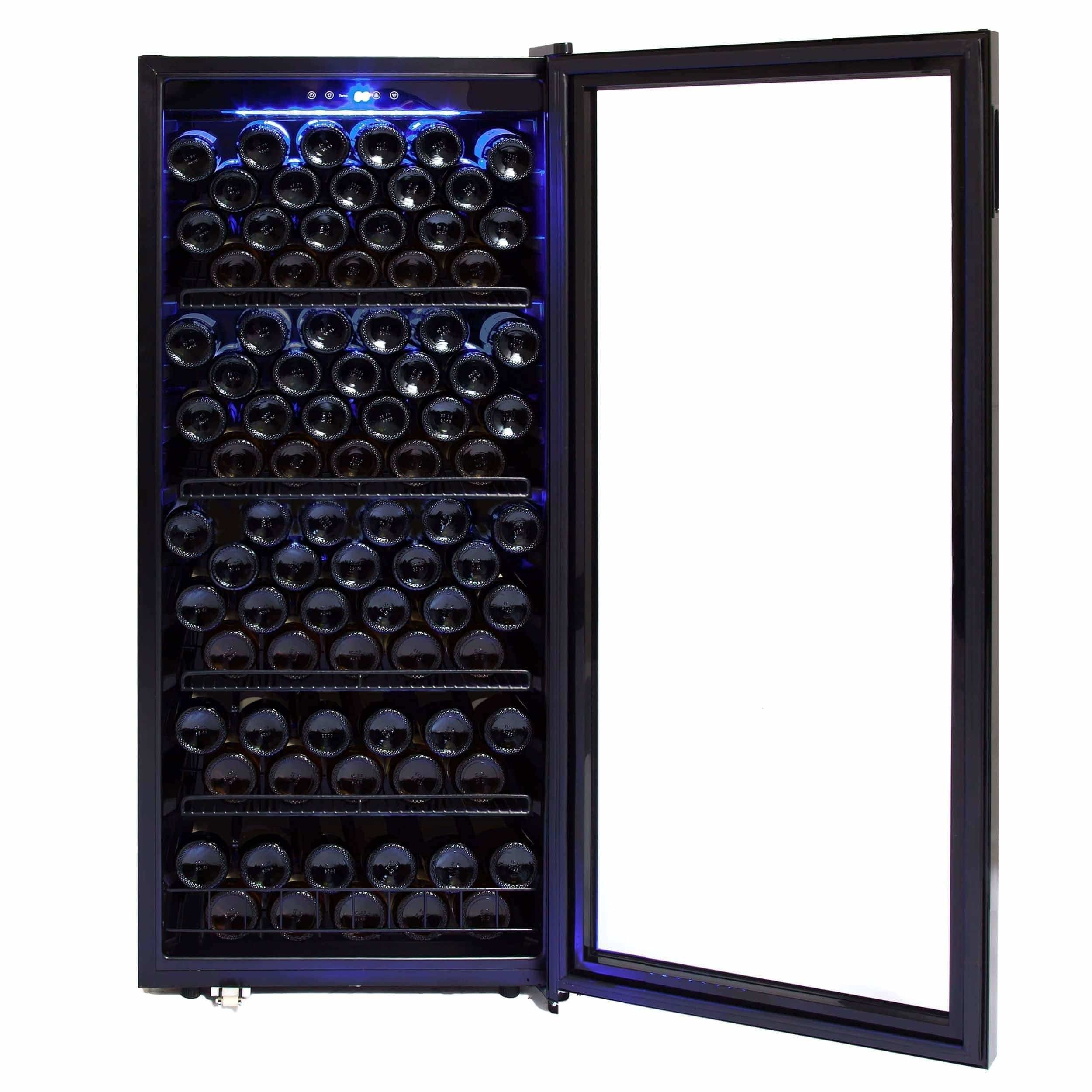 Whynter 124 Bottle Freestanding Wine Cabinet Refrigerator FWC-1201BB I Luxury Appliances Direct
