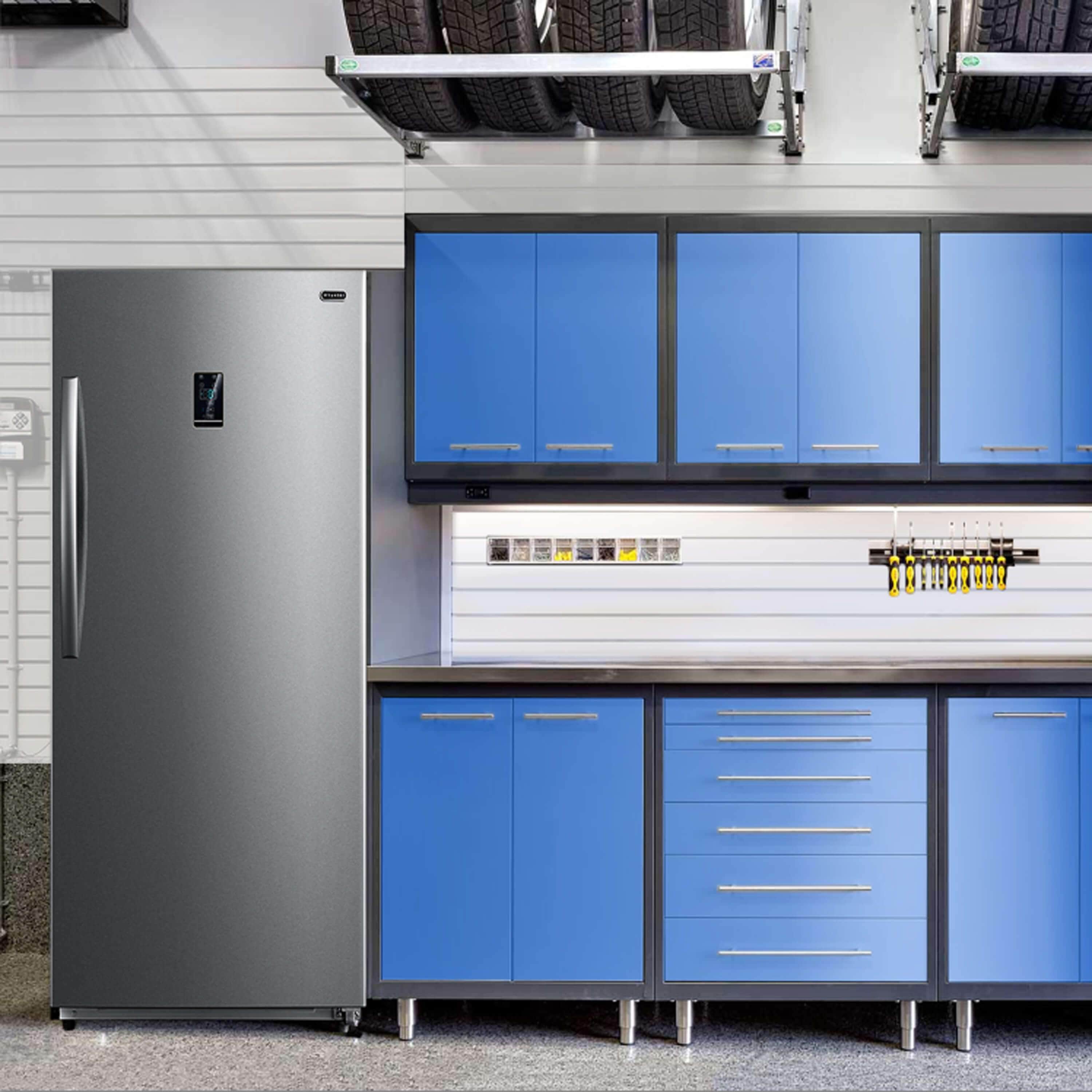 Whynter 13.8 cu.ft. Energy Star Digital Upright Convertible Deep Freezer / Refrigerator - Stainless Steel UDF-139SS I Luxury Appliances Direct