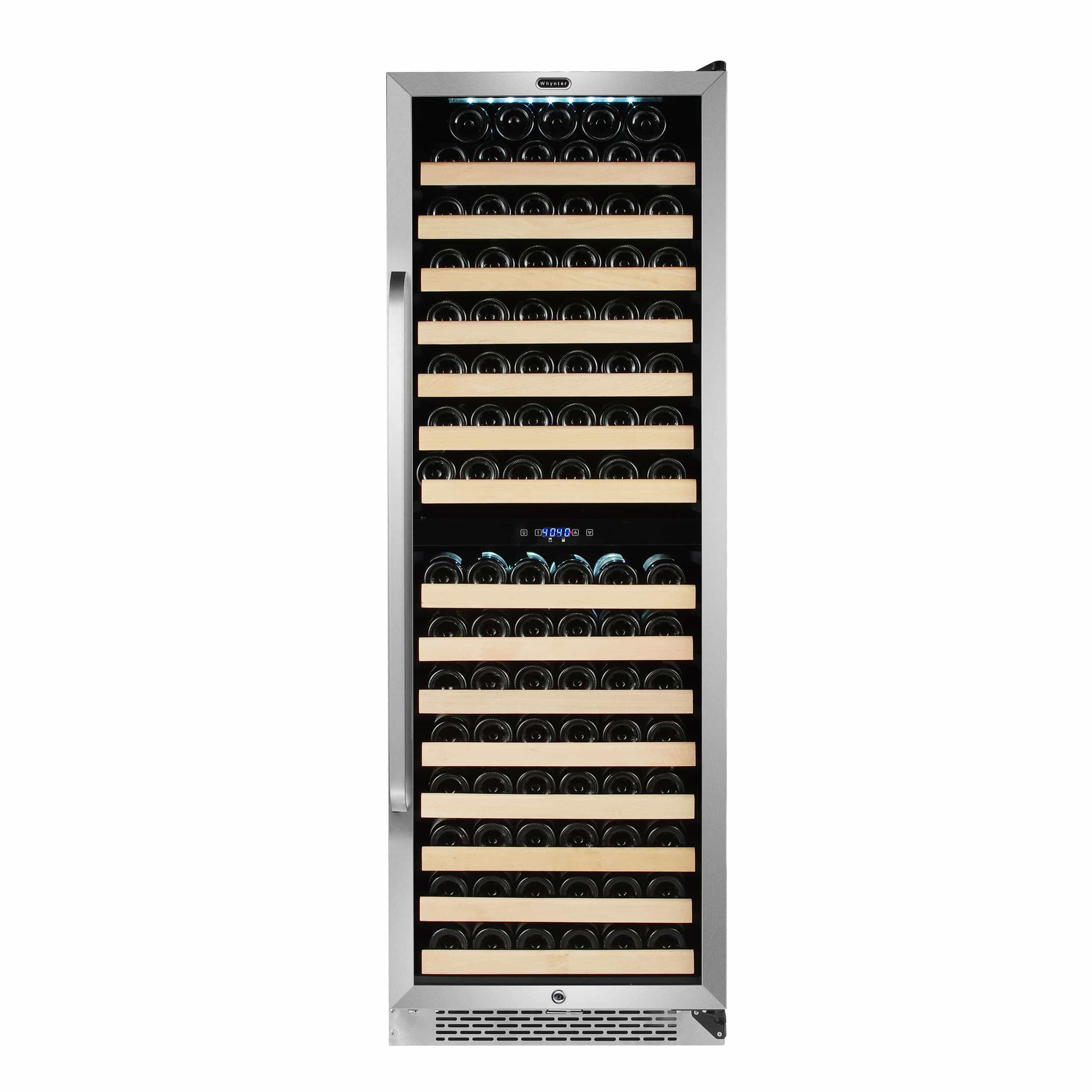 Whynter 164 Bottle Built-in Stainless Steel Dual Zone Compressor Wine Refrigerator BWR-1642DZ I Luxury Appliances Direct