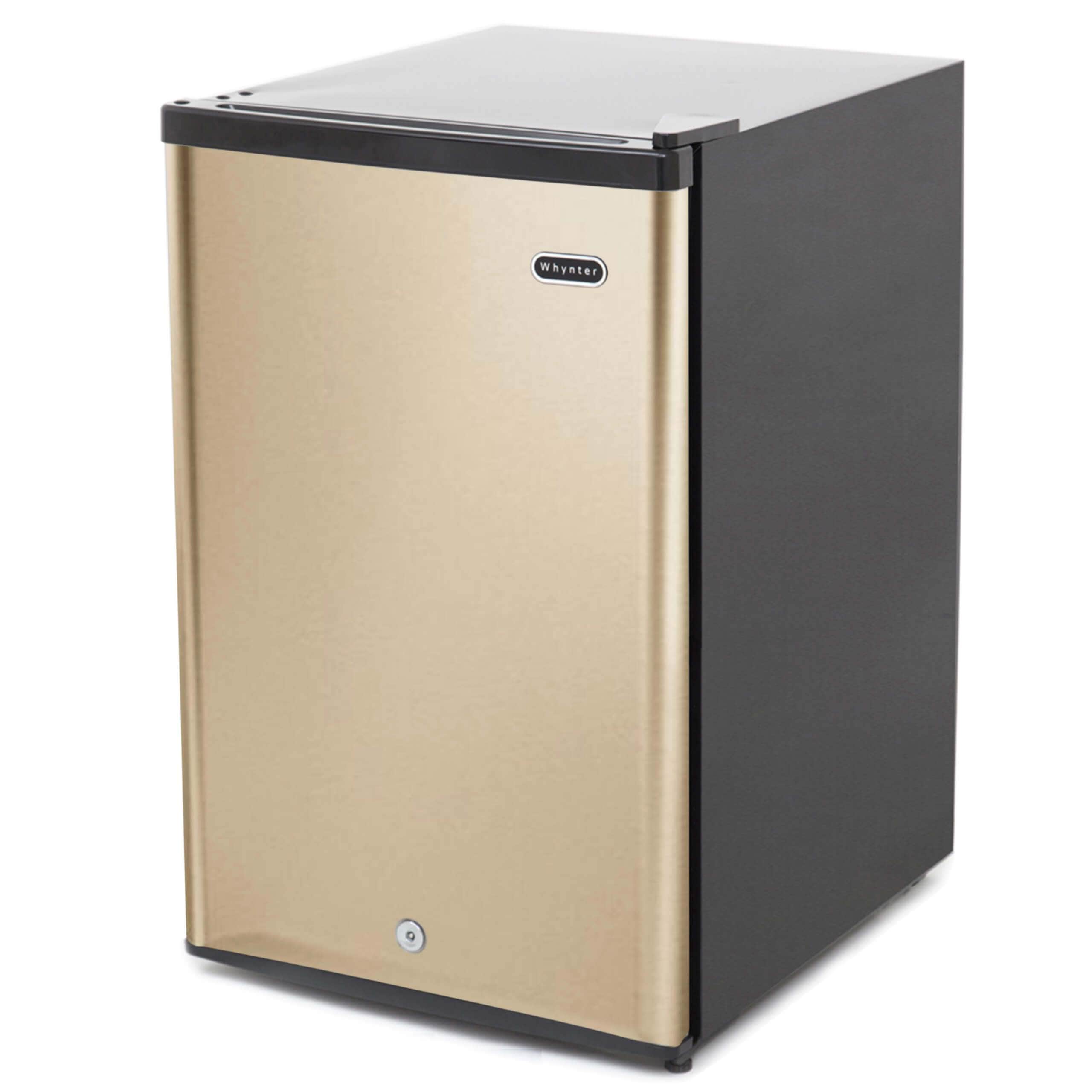 Whynter 2.1 cu.ft. Energy Star Rose Gold Upright Freezer with Lock CUF-210SSG I Luxury Appliances Direct