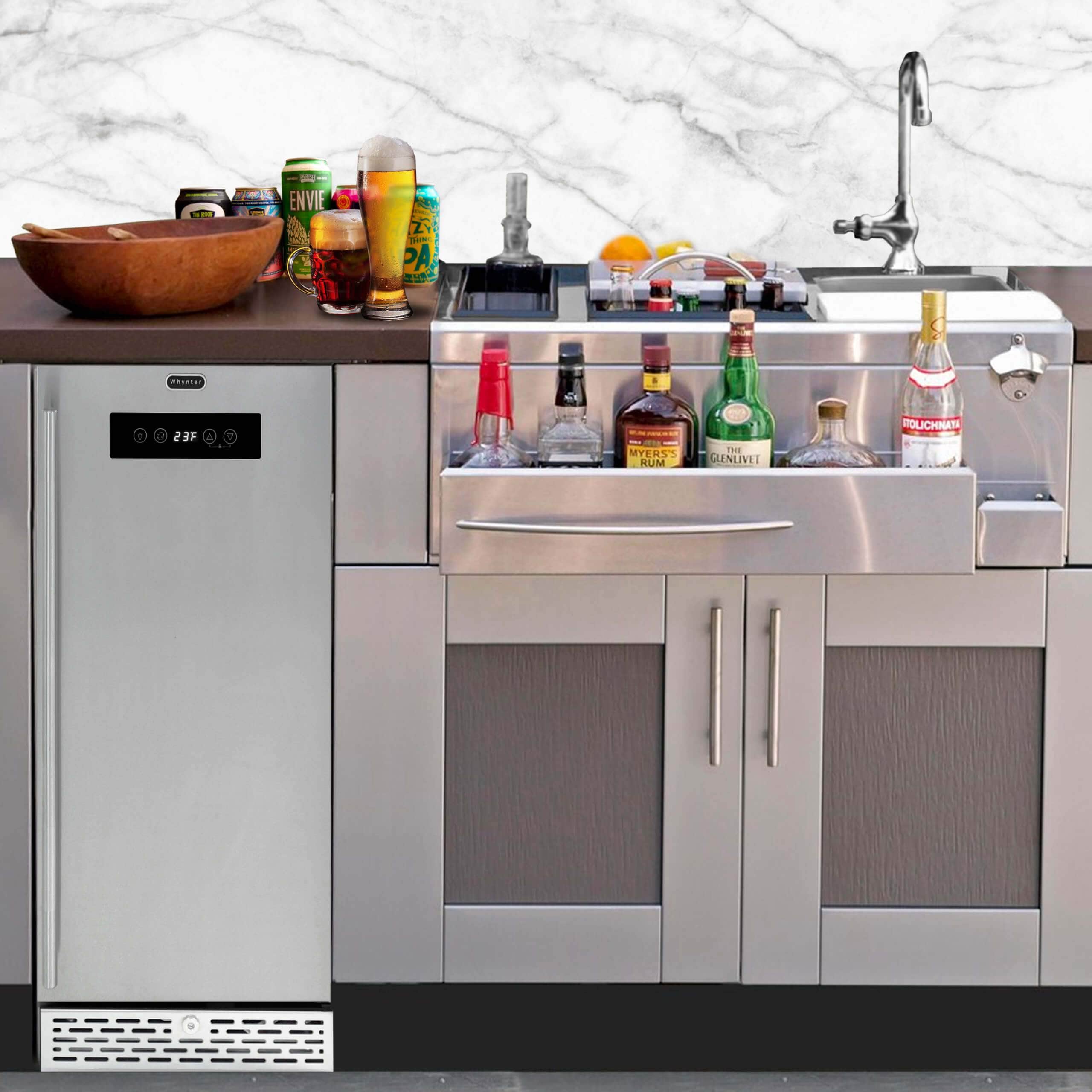 Whynter 2.9 cu. ft. Beer Keg Froster Beverage Refrigerator with Digital Controls BEF-286SB I Luxury Appliances Direct